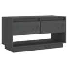 vidaXL Tv Cabinet Grey 74x34x40 cm Solid Wood Pine