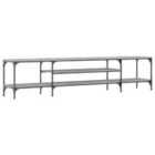 vidaXL Tv Cabinet Grey Sonoma 201x35x45 cm Engineered Wood&iron