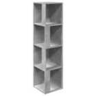vidaXL Corner Cabinet Concrete Grey 33x33x132 cm Engineered Wood