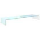 vidaXL Tv Stand/monitor Riser Glass Green 110x30x13 cm