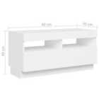 vidaXL TV Cabinet with LED Lights White 260x35x40 cm