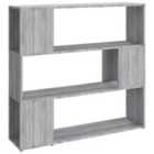 vidaXL Book Cabinet/room Divider Grey Sonoma 100x24x94 cm