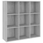 vidaXL Book Cabinet Grey Sonoma 98x30x98 cm