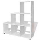 vidaXL Staircase Bookcase/display Shelf 107 cm White