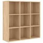 vidaXL Book Cabinet Sonoma Oak 98x30x98 cm Engineered Wood