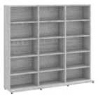 vidaXL Cd Cabinet Grey Sonoma 102x23x89.5 cm Engineered Wood