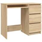 vidaXL Desk Sonoma Oak 90x45x76 cm Engineered Wood