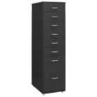 vidaXL Mobile File Cabinet Anthracite 28x41x109 cm Metal