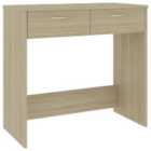 vidaXL Desk Sonoma Oak 80x40x75 cm Engineered Wood
