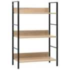 vidaXL 3-layer Book Shelf Oak 60x27.6x90.5 cm Engineered Wood