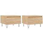 vidaXL Coffee Tables 2 Pcs Sonoma Oak 50x46x35 cm Engineered Wood