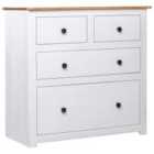 vidaXL Sideboard White 80x40x83 cm Pinewood Panama Range
