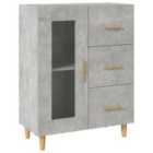 vidaXL Sideboard Concrete Grey 69,5x34x90 cm Engineered Wood