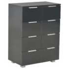 vidaXL Sideboard High Gloss Black 60x35x80 cm Engineered Wood