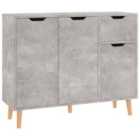 vidaXL Sideboard Concrete Grey 90x30x72 cm Engineered Wood