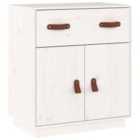 vidaXL Sideboard White 65.5x40x75 cm Solid Wood Pine