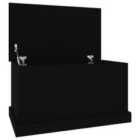 vidaXL Storage Box Black 70x40x38 cm Engineered Wood