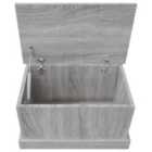 vidaXL Storage Box Grey Sonoma 50x30x28 cm Engineered Wood