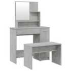 vidaXL Dressing Table Set Concrete Grey 86.5x35x136 cm