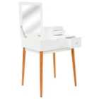 vidaXL Dressing Table With Mirror Mdf 60x50x86 cm