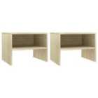 vidaXL Bedside Cabinets 2 Pcs Sonoma Oak 40x30x30 cm Engineered Wood