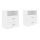 vidaXL Bed Cabinets 2 Pcs White 50x32x60 cm