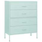 vidaXL Chest of Drawers Mint 80x35x101.5 cm Steel