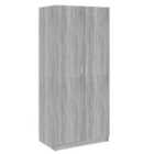 vidaXL Wardrobe Grey Sonoma 80x50x180 cm Engineered Wood
