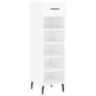 Vidaxl Shoe Cabinet High Gloss White 30X35X105 Cm Engineered Wood