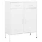 Vidaxl Storage Cabinet White 80X35X101.5 Cm Steel