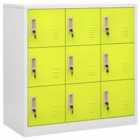 Vidaxl Locker Cabinet Light Grey And Green 90X45X92.5 Cm Steel