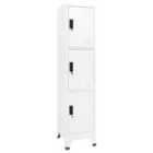 Vidaxl Locker Cabinet White 38X45X180 Cm Steel