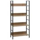 Vidaxl 4-layer Book Shelf Oak 60X27.6X124.5 Cm Engineered Wood