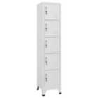 Vidaxl Locker Cabinet Light Grey 38X40X180 Cm Steel