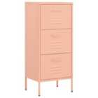 Vidaxl Storage Cabinet Pink 42.5X35X101.5 Cm Steel