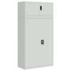 Vidaxl File Cabinet Light Grey 90X40X180 Cm Steel