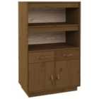 Vidaxl Highboard Honey Brown 67X40X108.5 Cm Solid Wood Pine