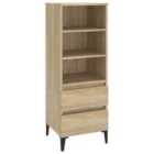 Vidaxl Highboard Sonoma Oak 40X36X110 Cm Engineered Wood