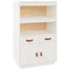Vidaxl Highboard White 67X40X108.5 Cm Solid Wood Pine