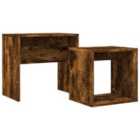 Vidaxl Nesting Coffee Tables 2 Pcs Smoked Oak Engineered Wood