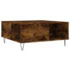 Vidaxl Coffee Table Smoked Oak 80X80X36.5 Cm Engineered Wood