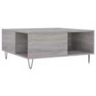 Vidaxl Coffee Table Grey Sonoma 80X80X36.5 Cm Engineered Wood