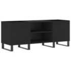 Vidaxl Record Cabinet Black 121X38X48 Cm Engineered Wood