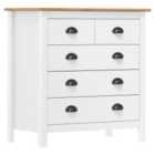 vidaXL Sideboard Hill White 79x40x80 cm Solid Pine Wood