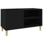 Vidaxl Record Cabinet Black 84.5X38X48 Cm Engineered Wood