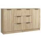 Vidaxl Sideboards 2 Pcs Sonoma Oak 60X30X70 Cm Engineered Wood