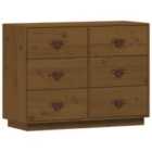 Vidaxl Sideboard Honey Brown 100X40X75 Cm Solid Wood Pine