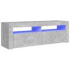 vidaXL TV Cabinet with LED Lights Concrete Grey 120x35x40 cm