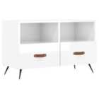 Vidaxl Tv Cabinet High Gloss White 80X36X50 Cm Engineered Wood