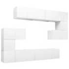 Vidaxl 10 Piece Tv Cabinet Set White Engineered Wood